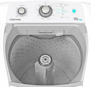 3 Colormaq Maquina de Lavar Roupas Automatica 15KG LCA15 Turbo Lavagem Branco 220V