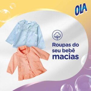 3 Sabão Líquido Ola Bebê para Roupas Finas e Delicadas 1l