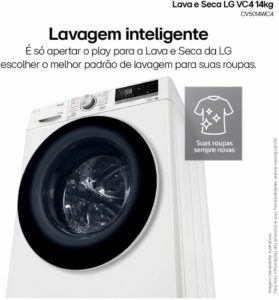 4 Lava e Seca LG VC4 14kg Com Inteligência Artificial AI DD (220, Volts)