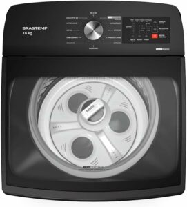 4 Máquina de Lavar Brastemp 16kg Cinza Platinum com Tecnologia Flex Wash e Ciclo Tira Manchas Advanced 110v