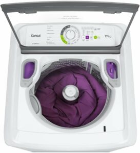4 Máquina de Lavar Consul 17kg Branca com Lavagem Econômica e Ciclo Edredom - CWK17AB 220V