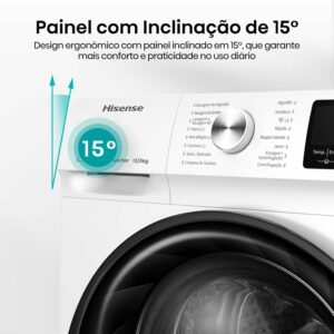 5 Hisense Lava e Seca, 13kg Lavagem 8kg Secagem, Steam, 13 Programas, Motor Inverter, Painel Touch, Branco WD13X - 220V