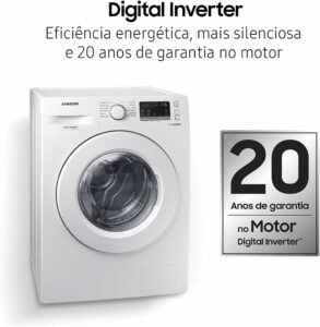 2 Samsung Lava e Seca Digital Inverter Ecobubble™ WD10M Branca 10.1kg 220V