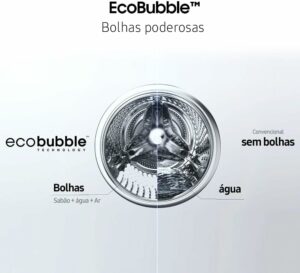 3 Samsung Lava e Seca Digital Inverter Ecobubble™ WD10M Branca 10.1kg 220V
