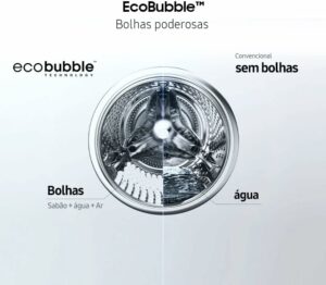 4 Lava & Seca 11 Kg Samsung SmartThings Inox Look com 12 Programas de Lavagem - 110V