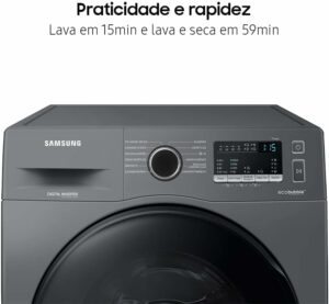 5 Lava e Seca Samsung WD11A com Ecobubble WD11A4453BX Inox Look 11 7kg 127V