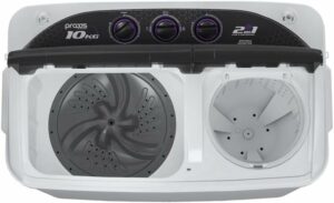 2 Praxis Máquina de Lavar Roupas 10kg 2 em 1 Lava 6kg e Centrifuga 4kg 127v Branca