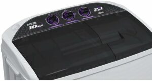 3 Praxis Máquina de Lavar Roupas 10kg 2 em 1 Lava 6kg e Centrifuga 4kg 127v Branca