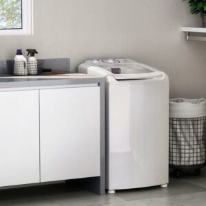 5 Máquina de Lavar Electrolux 8,5kg Branca Essential Care com Diluição Inteligente e Filtro Fiapos (LES09) - 127V