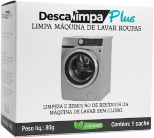 1 DESCALIMPAPLUS Limpa Máquina de Lavar Roupas Sachê 80g Natural
