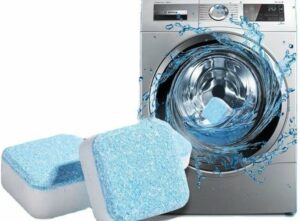 1 KIT 6 Pastilhas para Limpeza de Máquinas de Lavar Roupas Efervescentes Multifuncional