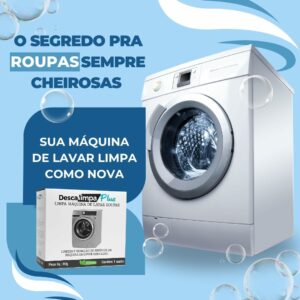 2 DESCALIMPAPLUS Limpa Máquina de Lavar Roupas Sachê 80g Natural