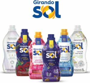 2 Girando Sol Amaciante Concentrado Coco E Baunilha 1L Amaciante De Roupas Concentrado Branco Nutre E Protege Cada Fibra Rende 50 Lavagens