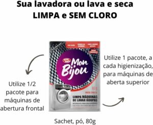 2 Limpa Máquina De Lavar Roupas Mon Bijou Sachê 80g - 2 Unid