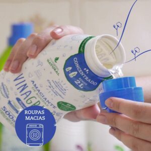 2 Vinagreen Amaciante de Roupas Concentrado Algodão - 500Ml