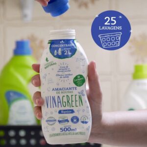 3 Vinagreen Amaciante de Roupas Concentrado Algodão - 500Ml