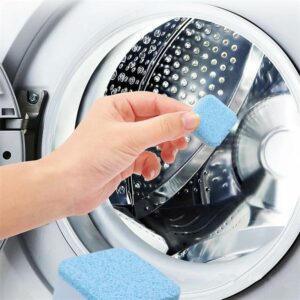 4 KIT 6 Pastilhas para Limpeza de Máquinas de Lavar Roupas Efervescentes Multifuncional