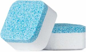 4 Limpa Maquina de Lavar Roupas em Tabletes Pastilhas TabClean kit c 12 unds de 15g (180g) 12 Ciclos de Limpeza e Higienização para todas as maquinas de Lavar Roupas c tampa frontal ou superior.