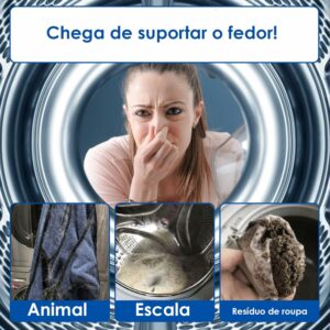 4 Pastilhas para Limpeza de Máquina de Lavar Roupas – Kit com 12 Unidades - Limpa Máquina Eficiente para Tampa Frontal e Superior