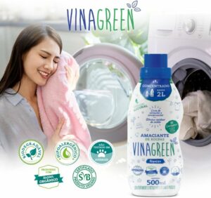 4 Vinagreen Amaciante de Roupas Concentrado Algodão - 500Ml