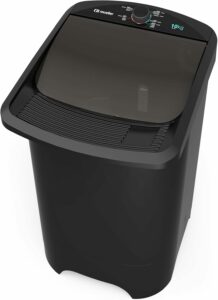 1 Mueller Máquina de Lavar Roupa Semiautomática Tanquinho 10 kg com Superesfregador Preto 127V MLT10C