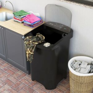 2 Mueller Máquina de Lavar Roupa Semiautomática Tanquinho 10 kg com Superesfregador Preto 127V MLT10C