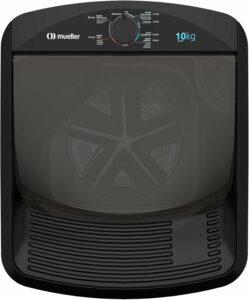 3 Mueller Máquina de Lavar Roupa Semiautomática Tanquinho 10 kg com Superesfregador Preto 127V MLT10C