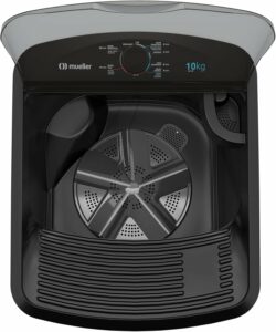 4 Mueller Máquina de Lavar Roupa Semiautomática Tanquinho 10 kg com Superesfregador Preto 127V MLT10C